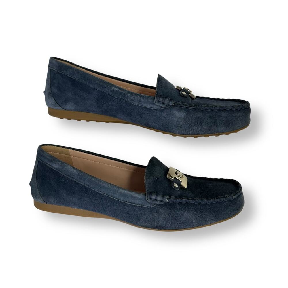 Kate Spade New York Women's Carmen Loafers Size 7.5 B Navy Blue Driving Loafer - Picture 6 of 12